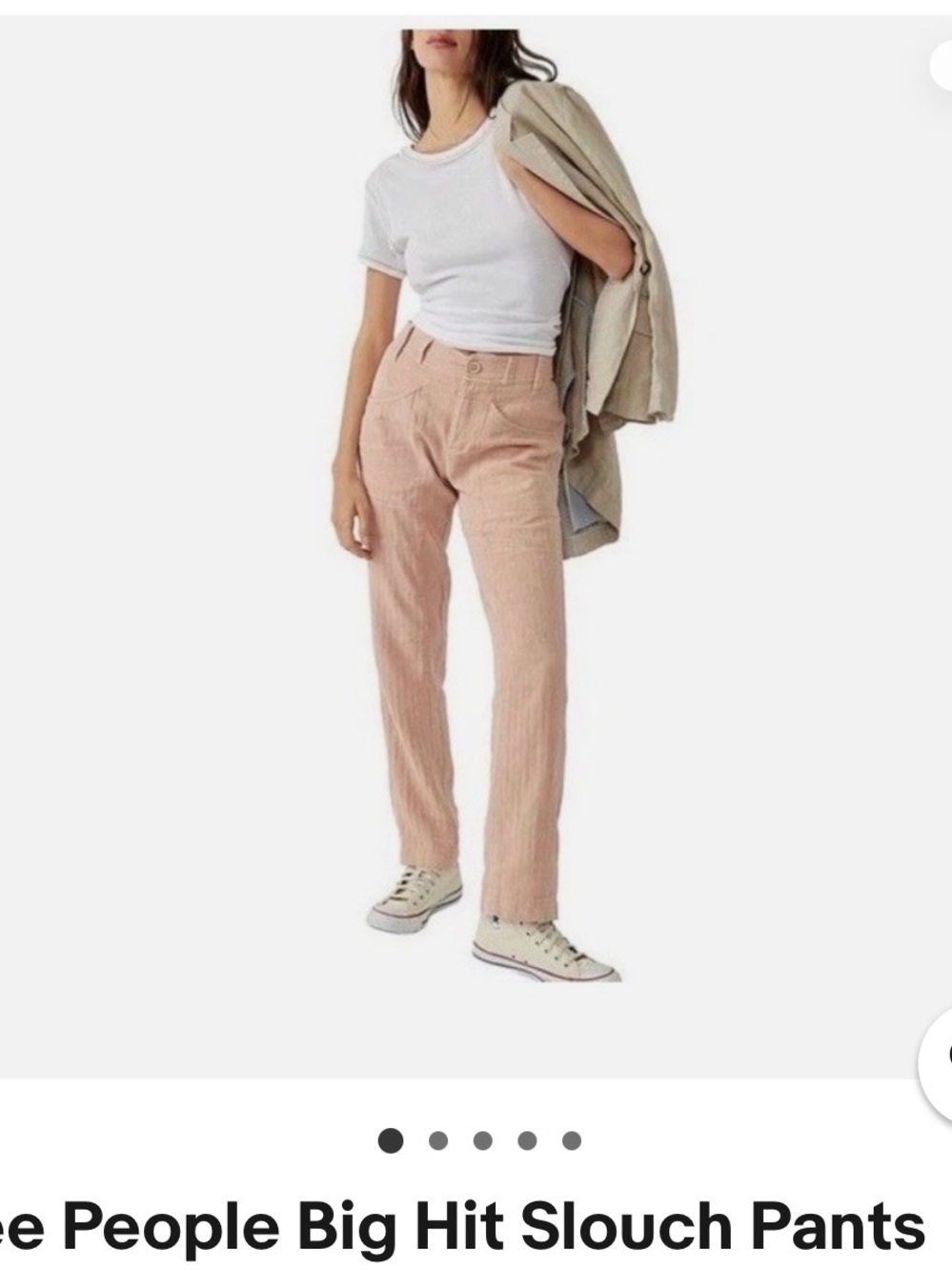 Free People Big Hit Slouch Pants Dusty Pink Women’s Sz XS